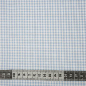 WHITE DOTS / light blue - Cotton woven fabric