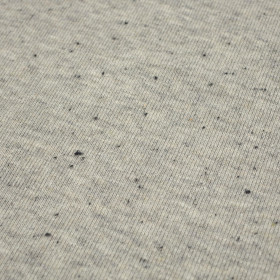 Melange Beige / Straciatella - thick looped knit 