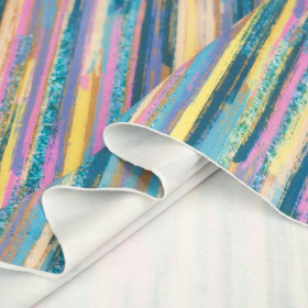 RAINBOW VERTICAL BELTS - single jersey with elastane 