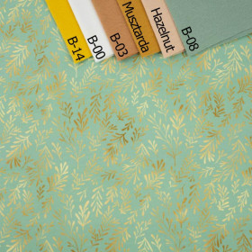 GOLDEN CORALS (GOLDEN OCEAN) / mint - looped knit fabric