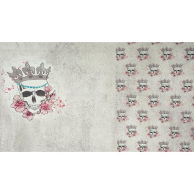 SKULL QUEEN - panoramic panel single jersey TE210