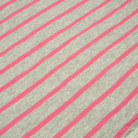 MELANGE GREY STRIPES / pink (2cmx0,7cm) - fancy knit fabric