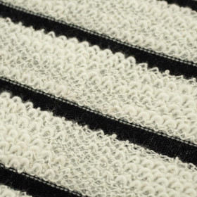 MELANGE GREY STRIPES / black (2cmx0,7cm) - fancy knit fabric