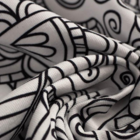 MEHNDI BLACK / white - looped knit 