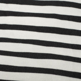 STRIPES - BLACK AND WHITE (BIRDS IN LOVE) - single jersey with elastane 