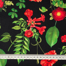 RED GARDEN (PARADISE GARDEN)  - Waterproof woven fabric