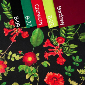 RED GARDEN (PARADISE GARDEN)  - Woven fabric for outdoor curtains