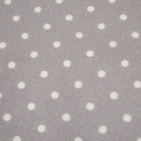 WHITE DOTSIES / grey - single jersey with elastane 