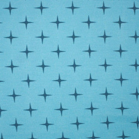 FIRST STAR ( dark blue ) / turquoise - single jersey with elastane 