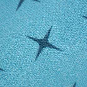 FIRST STAR ( dark blue ) / turquoise - single jersey with elastane 