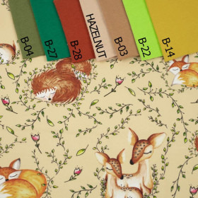 SLEEPING ANIMALS MIX (SLEEPING ANIMALS) / sand  - looped knit fabric