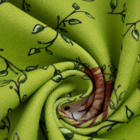 SLEEPING ANIMALS MIX (SLEEPING ANIMALS) / green - looped knit fabric