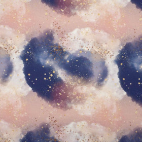 ENCHANTED CLOUDS (ENCHANTED NIGHT) - looped knit fabric