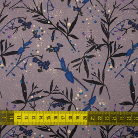 ENCHANTED MEADOW (ENCHANTED NIGHT) - looped knit fabric