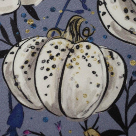 ENCHANTED PUMPKINS (ENCHANTED NIGHT) - looped knit fabric