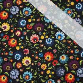 100cm MINI LOWICZ FOLKLORE / black - Waterproof woven fabric