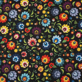 100cm MINI LOWICZ FOLKLORE / black - Waterproof woven fabric