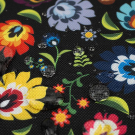 100cm MINI LOWICZ FOLKLORE / black - Waterproof woven fabric