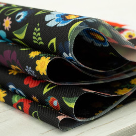 100cm MINI LOWICZ FOLKLORE / black - Waterproof woven fabric