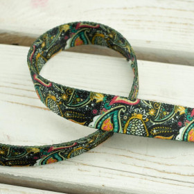 Smooth webbing tape - Paisley pattern no. 4 / Choice of sizes