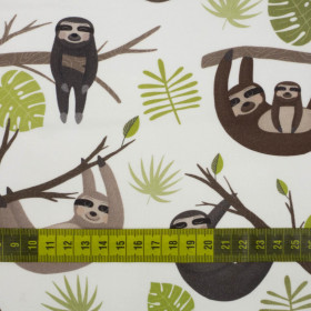 SLOTHS / mosteras (SLOTHS) / white - looped knit fabric