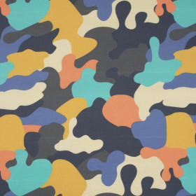 CAMOUFLAGE COLORFUL pat. 2 - looped knit fabric