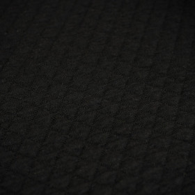 BLACK - quilted knitted fabric