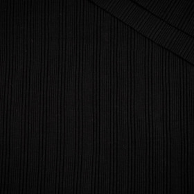 D-16 BLACK - Ribbed knit fabric