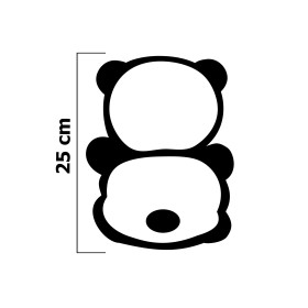 PANDA / MINT  size "S" 30x45 cm - white (back) brushed knitwear with elastane ITY