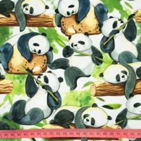 PANDAS ON BAMBOO - single jersey with elastane TE210