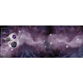 PLANETS (GALAXY) - panoramic panel looped knit (60cm x 155cm)