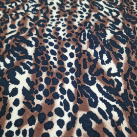 BROWN LEOPARD - Viscose jersey