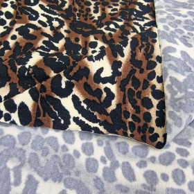 BROWN LEOPARD - Viscose jersey