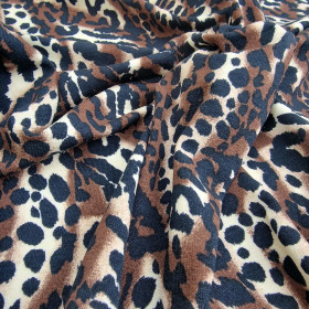 BROWN LEOPARD - Viscose jersey