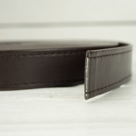 Leatherette strap 25 mm - dark brown