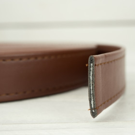 Leatherette strap 25 mm - brown