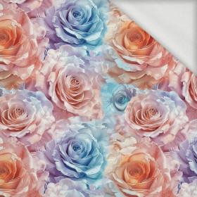PASTEL FLOWERS WZ.8 - looped knit fabric