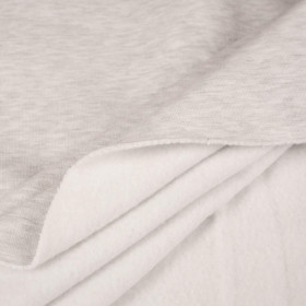 LIGHT GRAY MELANGE - Cotton water-repellent fabric