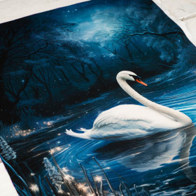 GOTHIC SWAN - panel (60cm x 50cm) looped knit