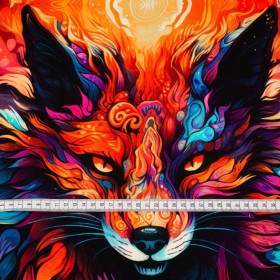 COLORFUL FOX - panel (60cm x 50cm) looped knit