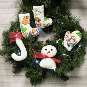 Winterbag + paper pattern for Christmas decorations 