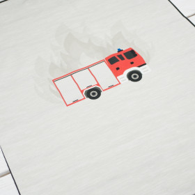 FIRE TRUCK - panel looped knit 