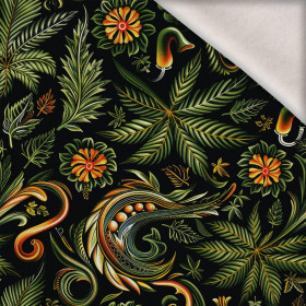 Hemp leaves WZ. 3 - looped knit fabric with elastane ITY