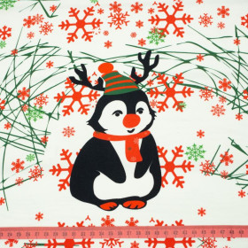 PENGUIN REINDEER 2.0 / green M (50cm x 60cm) - panel single jersey TE210