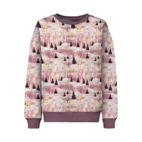 Pink Vintage Christmas wz. 1 - looped knit fabric