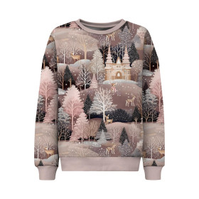 Pink Vintage Christmas wz. 3 - looped knit fabric