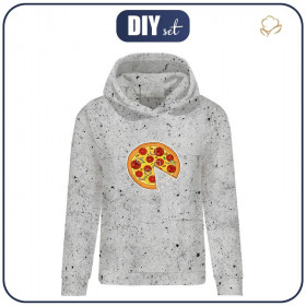 CLASSIC WOMEN’S HOODIE (POLA) - PIZZA - looped knit fabric 