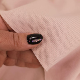 Exclusive Sweater-Knit Sweatshirt Fabric "Margot" - MUTED PINK (D-54)