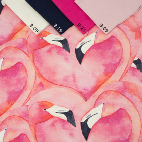 PINK FLAMINGOS - Viscose jersey WE210