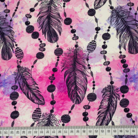 PINK FEATHERS AND BEADS - looped knit SP250